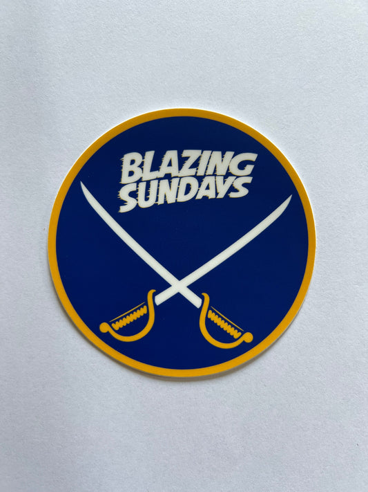 Blue & Yellow Sticker